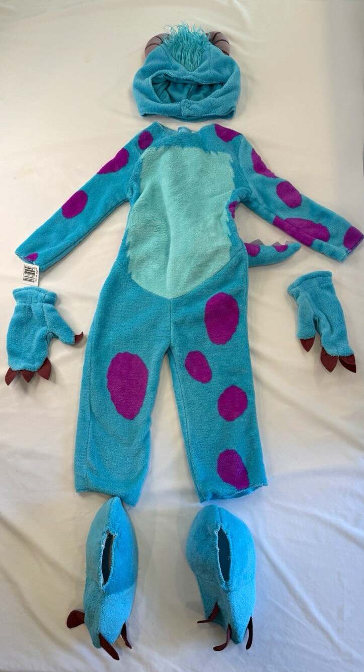 Disney Pixar Disguise Sulley Monsters University Toddler Costume 3/4T Halloween